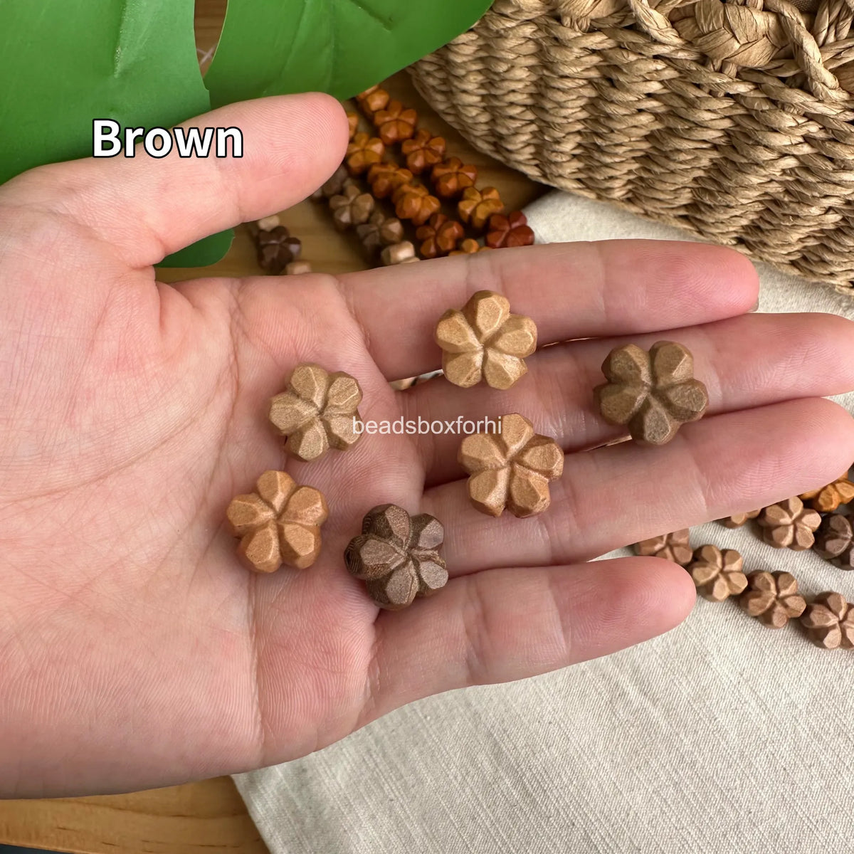 Wood Sakura Beads