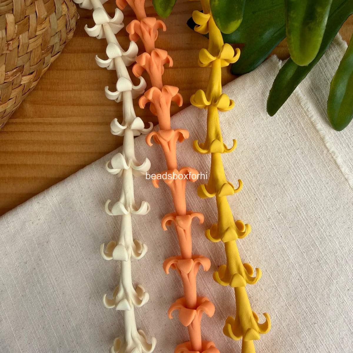 22mm Yellow polymer clay puakenikeni