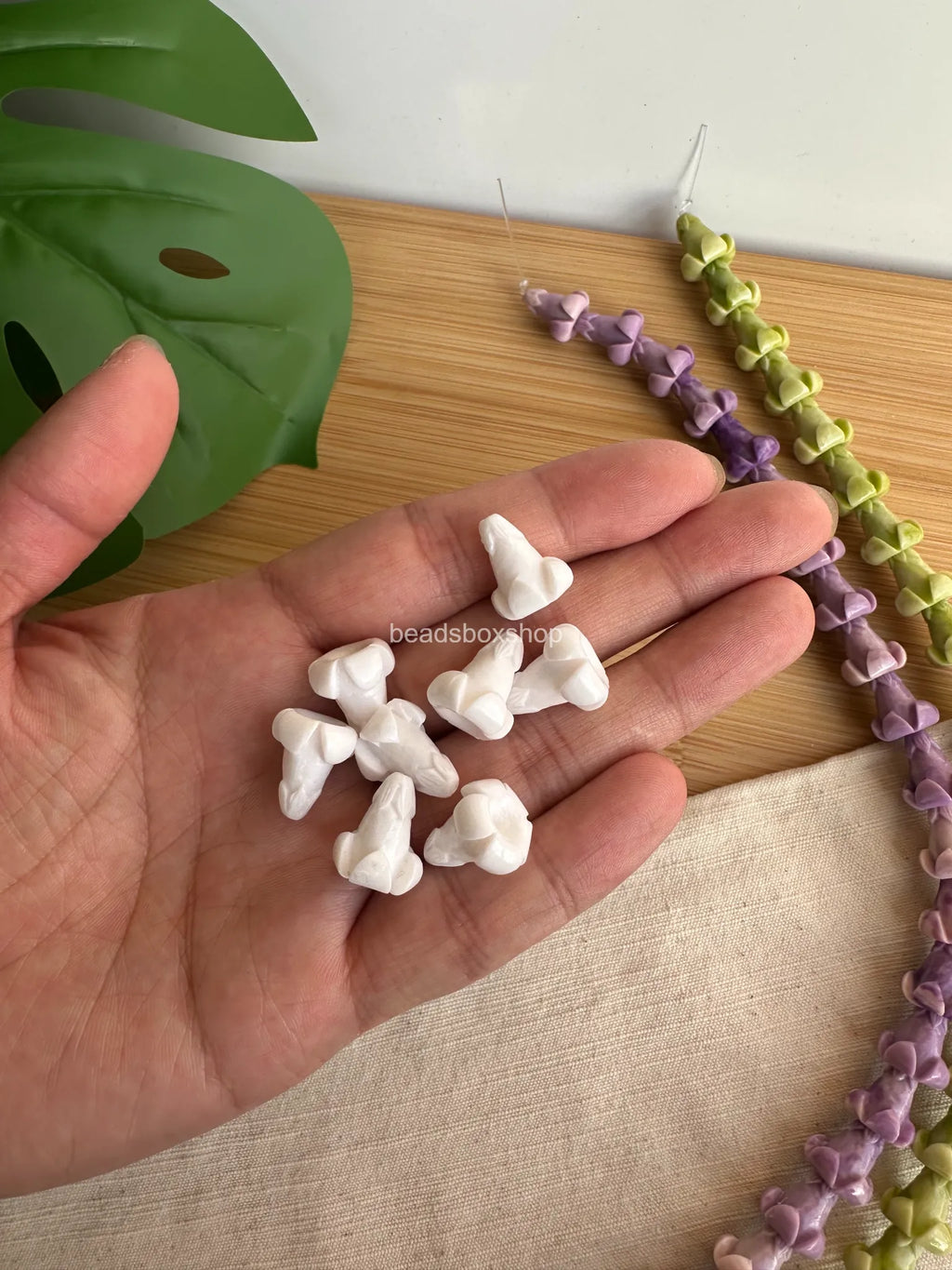 Resin & Coral Powder Puakenikeni Beads