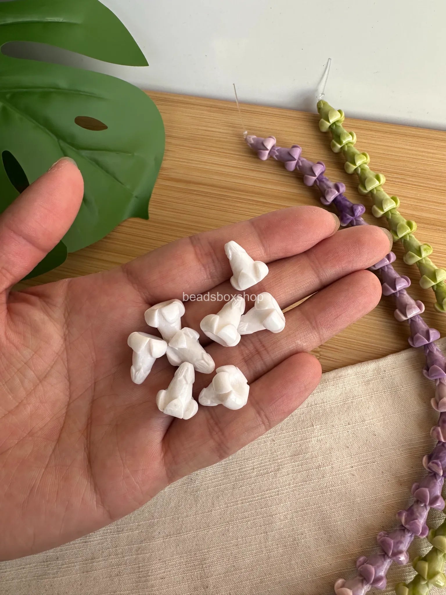 Resin & Coral Powder Puakenikeni Beads